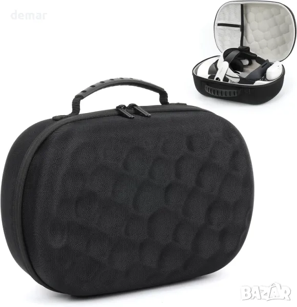 CBDYWVR Твърд калъф за носене за Meta Quest 3s/3, с протектор на обектива, черен, снимка 1