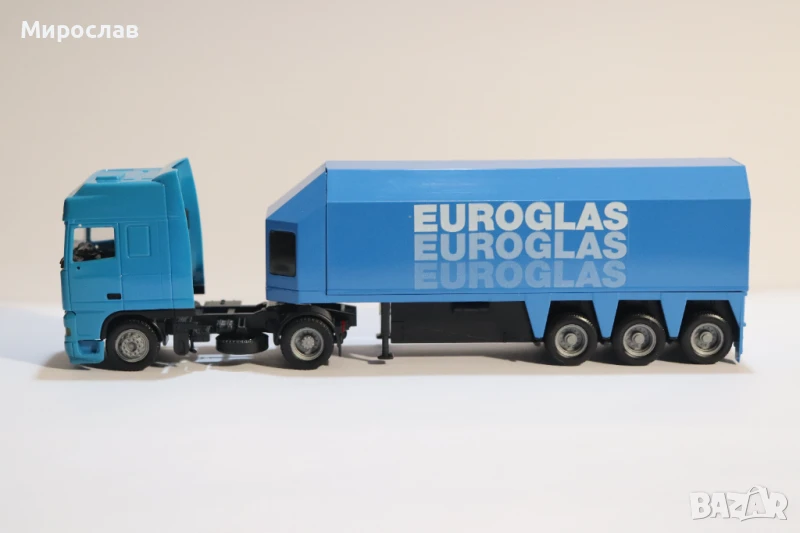 HERPA H0 1/87 DAF КАМИОН МОДЕЛ ТРАНСПОРТ НА СТЪКЛО, снимка 1