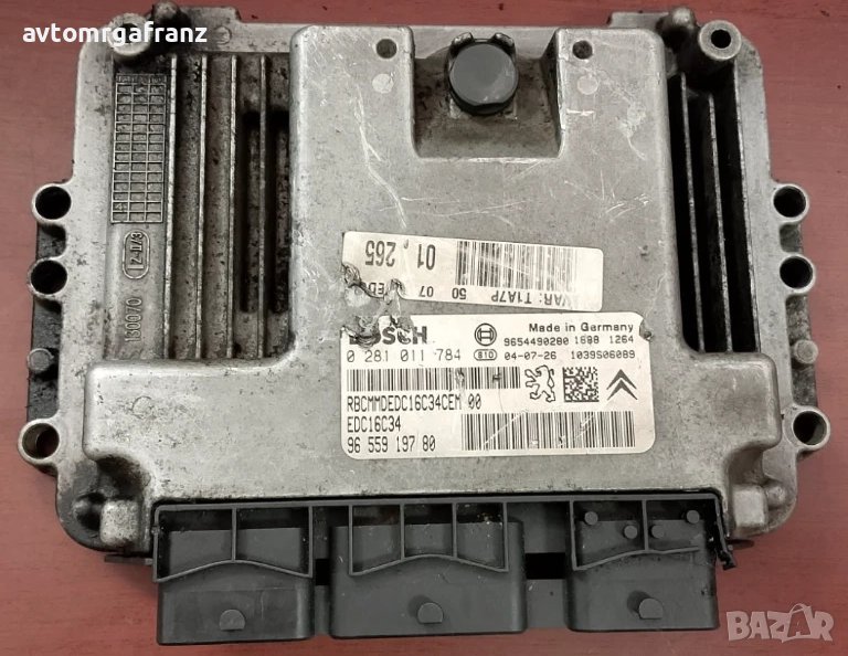 0281011784 КОМПЮТРЪ ЗА ДВИГАТЕЛ НА PEUGEOT 206 1,4HDI, снимка 1