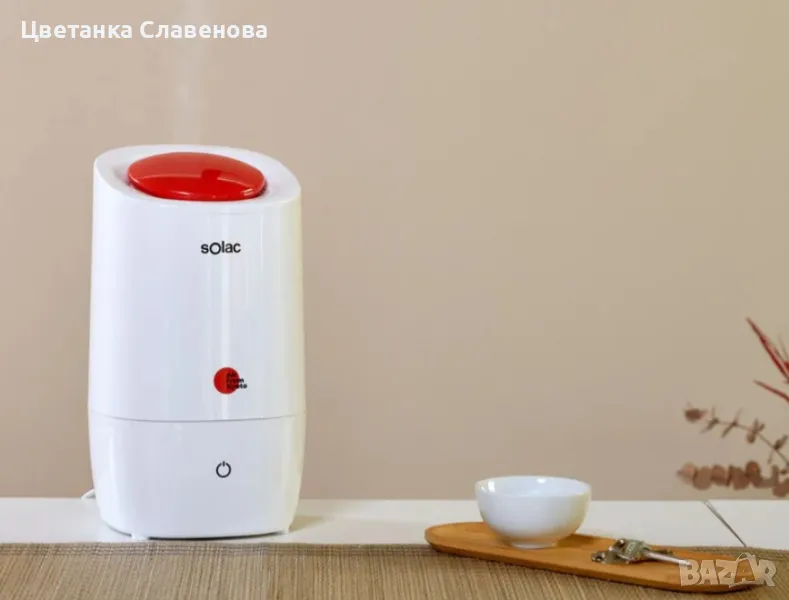 Овлажнител, Solac, HU1061, 3,5 л, 25 W, бял/оранжев, снимка 1