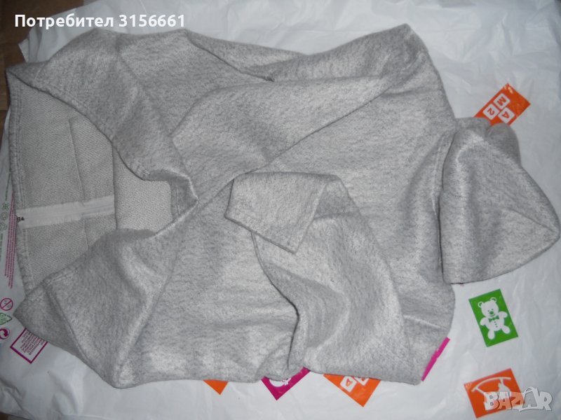 ХИТ!!!  Нови Дамски Макси Топли Якета  с качулка Дамски Жилетки  в сиво   р-р М/ Л ХЛ ХХЛ, снимка 1