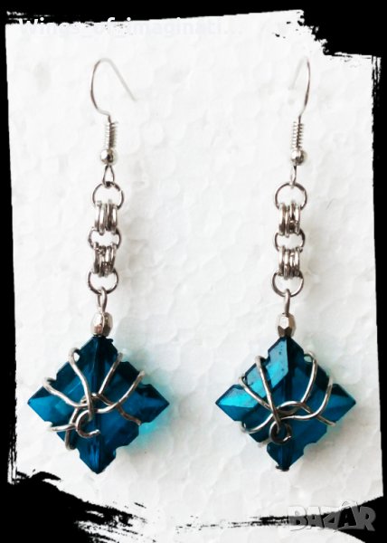 ! РАЗПРОДАЖДБА ! - Обеци ръчна изработка със сребро 925 , снимка 1