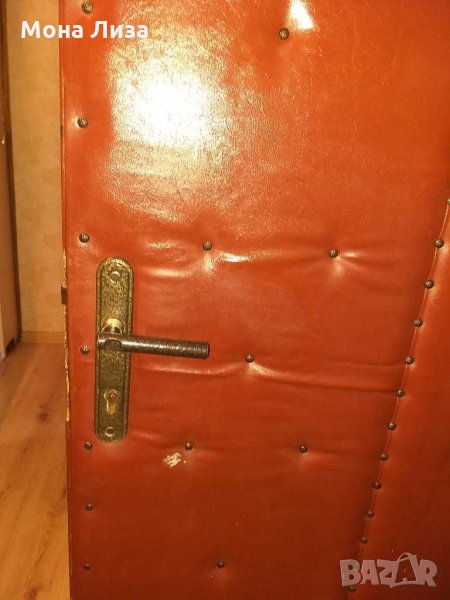Кожена врата интериорна без брава и патронник, снимка 1