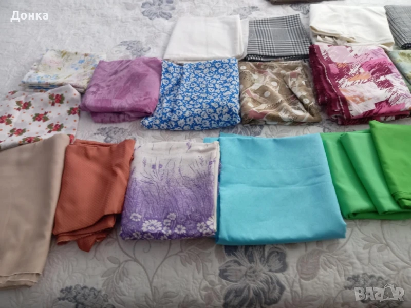 Различни видове платове и конци за шиене!, снимка 1