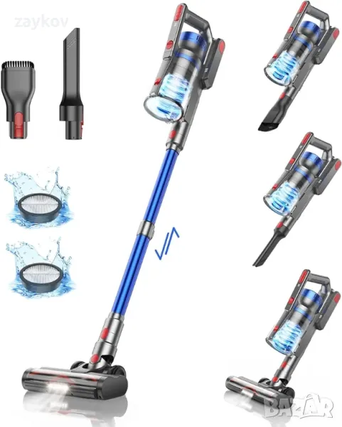 450 W безжична прахосмукачка, безжична електрическа метла, снимка 1
