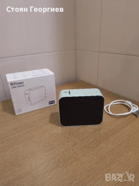 P15 Bluetooth преносим термопринтер с етикетна ролка, Adomnes, Li-Ion 1200 mAh, снимка 1