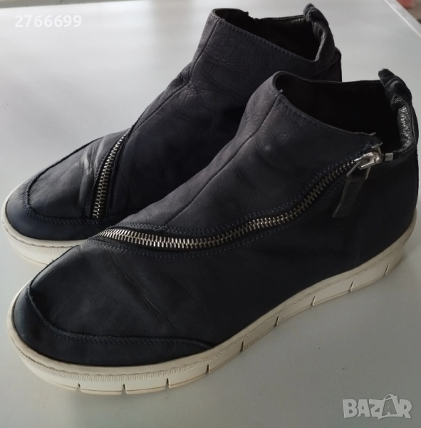 Естествена кожа, Nude of Scandinavia, тъмносини боти номер 40, снимка 1