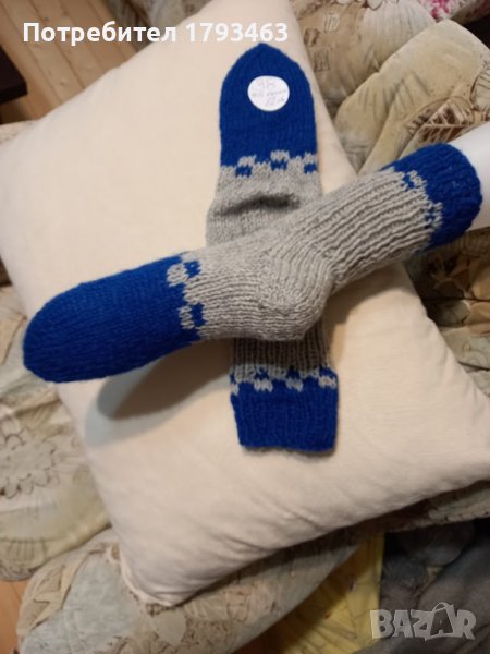 Ръчно плетени дамски чорапи от вълна размер 38, снимка 1