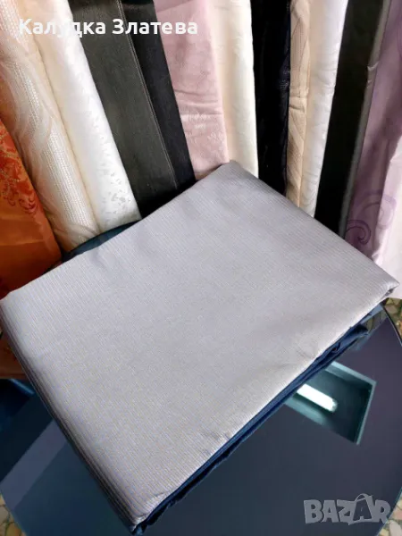 Плътни завеси к-т, готови ушити с кукички , снимка 1