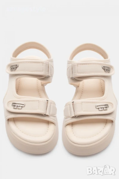 Дамски летни сандали бежаво , снимка 1