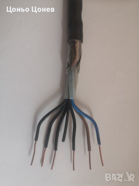 Кабел меден, брониран със стоманени ленти, с двойна изолация, за подземно полагане, 6 жила х1.5 мм.2, снимка 1