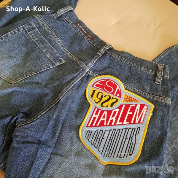 Original Vintage Rare FUBU PLATINUM Harlem GlobeTrotters Denim Jeans, снимка 1