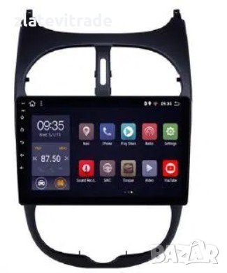 PEUGEOT 206, 2000-2016 - 9'' Навигация Андроид Мултимедия GPS, 9101, снимка 1