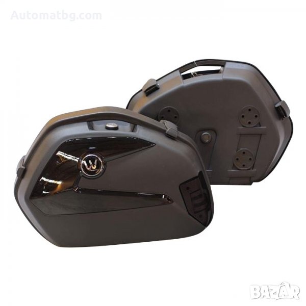 Комплект странични куфари за мотор Automat, Универсални, 20л, Черни, снимка 1