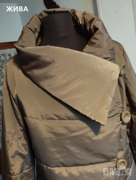 ЗИМНО топло дамско яке,цвят шоколад, снимка 1