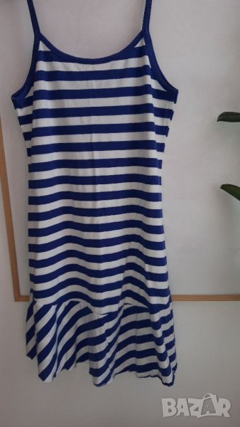 Дамска рокля М/Л памук моряшки мотив, снимка 1