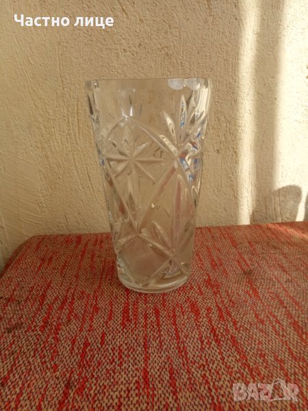 Кристална ваза-5 лева., снимка 1