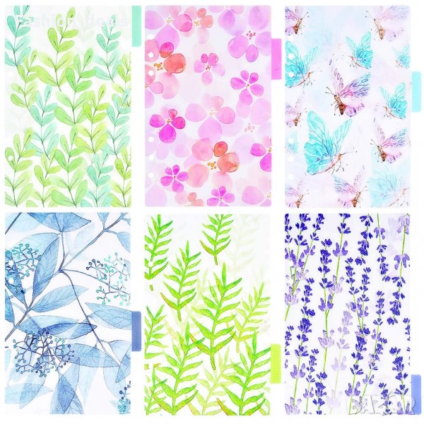 Ново Свързващ лист Разделителни карти Организатор за тефтер и дневник, снимка 1