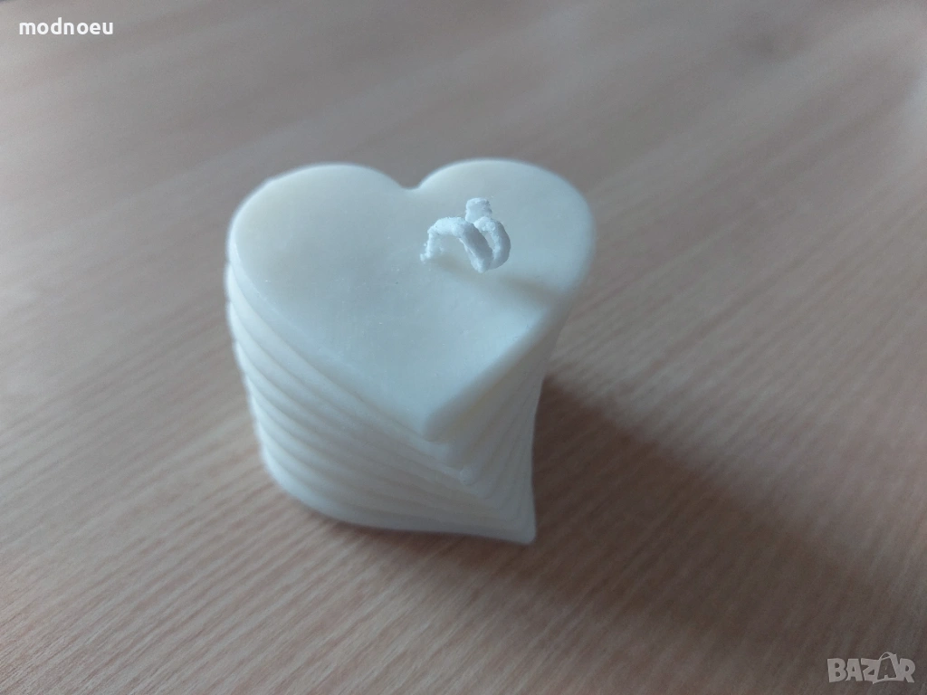 Свещ усукано сърце, снимка 1