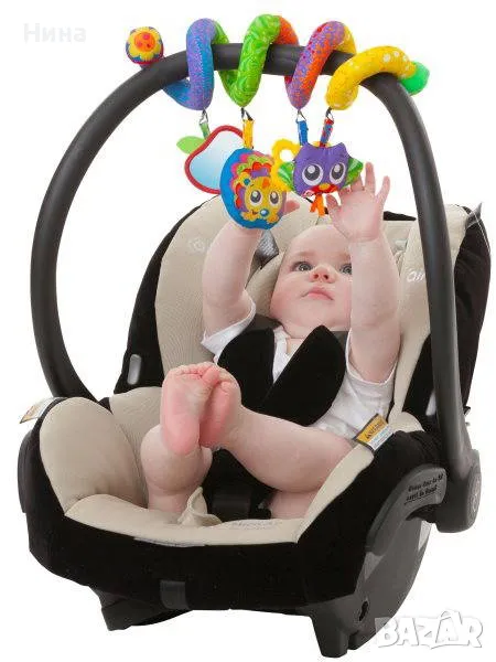Играчка спирала за количка и кошара, с плюшени играчки Playgro, снимка 1