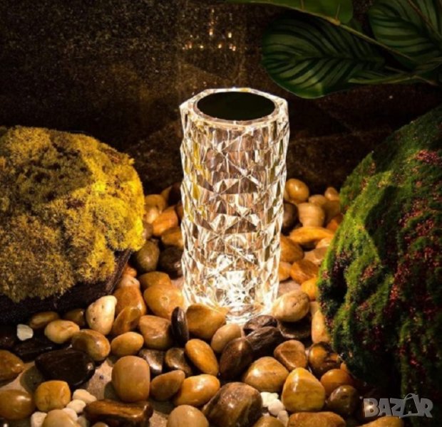 Топ цена!!! Кристална LED лампа,  презареждаща, 16цвята и дистанционно, снимка 1
