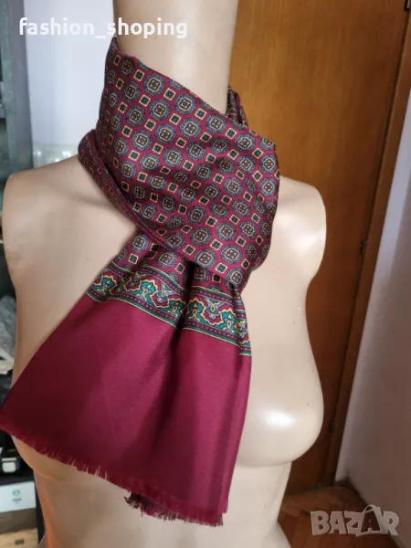 Елегантен шал коприна и вълна, снимка 1