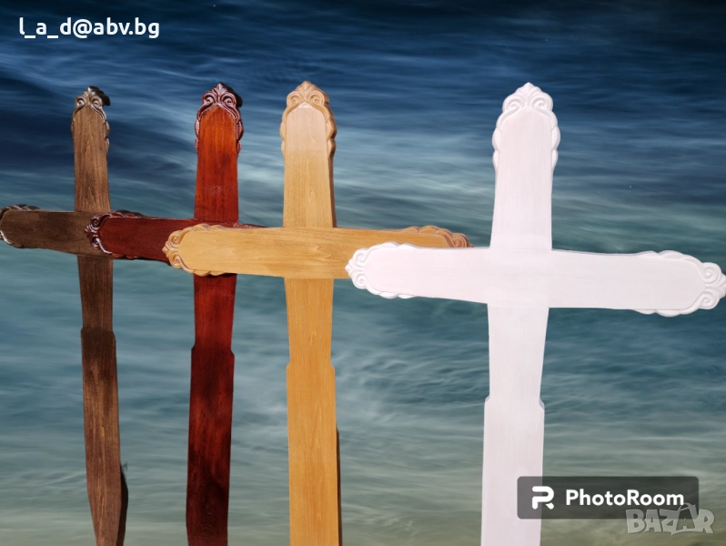 Дърворезбован кръст от липа, снимка 1