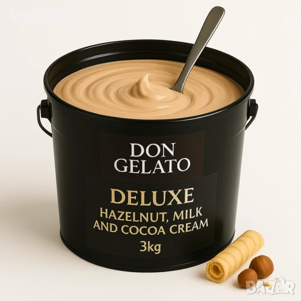 Крем пълнеж с лешници, мляко и какао Don Gelato Deluxe – 3 кг, снимка 1