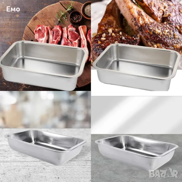 Дълбока тава от неръждаема стомана за печене на агнешко, снимка 1