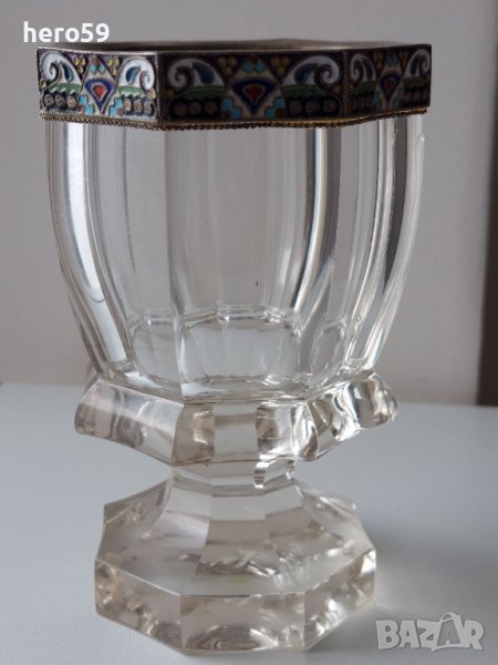 Стара Руска чаша с емайл-сребро 88/сребърна сребърни сребърно,злато/, снимка 1