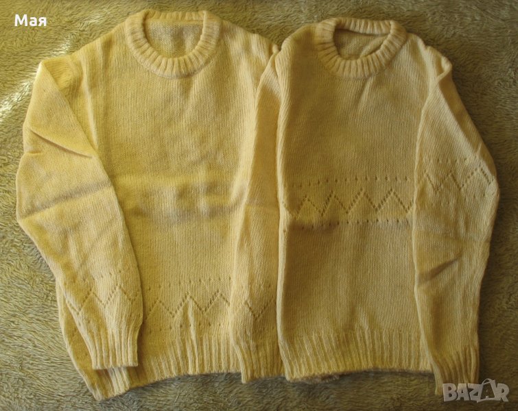 Машинно плетени дамски пуловери с орнаменти- 100% вълна, 164/46, снимка 1