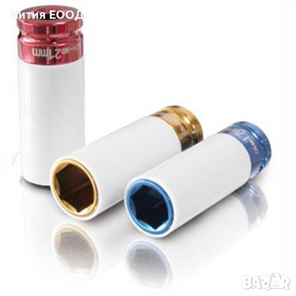 Комплект удължени вложки за ударен гайковерт 1/2"-3 части, снимка 1