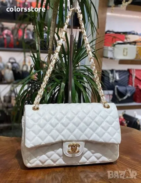 Луксозна бяла чанта -SG493, снимка 1