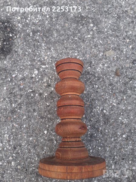 Стар дървен свещник, снимка 1