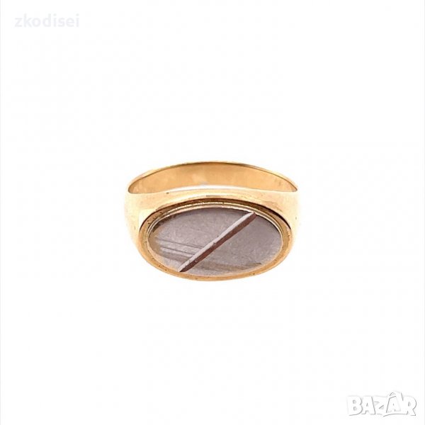 Златен мъжки пръстен 4,19гр. размер:59 14кр. проба:585 модел:13209-5, снимка 1