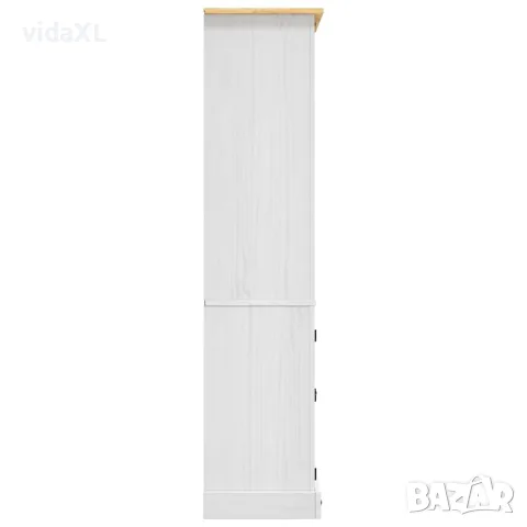 vidaXL Бюфет, мексикански бор, стил Корона, бял, 80x40x170 cм, снимка 7 - Бюфети - 56146541