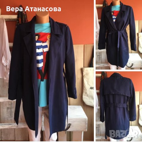 💙Тъмносин тренч🔵м размер🛍, снимка 1