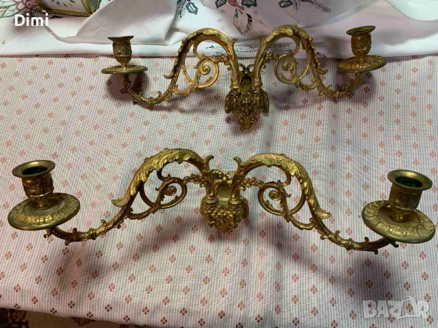 Свещници за пиано - уникално красиви позлатени Франция ок. 1850, снимка 9 - Антикварни и старинни предмети - 52367218