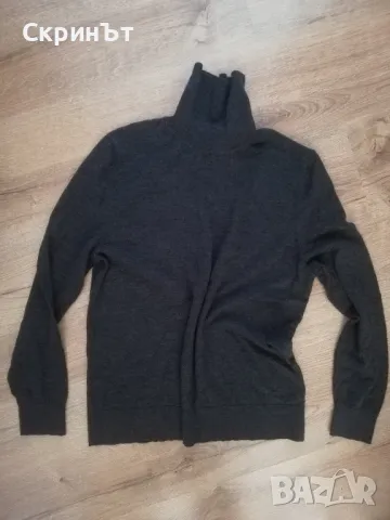 L, 100% мерино, Отличен/Нов , снимка 2 - Блузи с дълъг ръкав и пуловери - 47639387