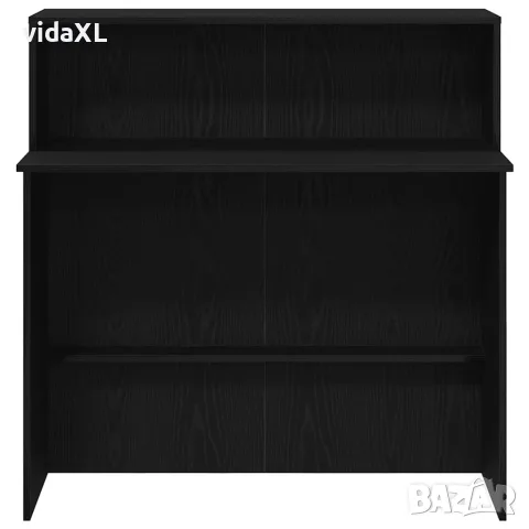 vidaXL Рецепционно бюро черно 100x50x103,5 cm Инженерна дървесина, снимка 5 - Бюра - 56148291