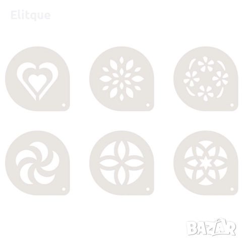 Шаблони за декорация комплект MyDrink 6 броя, снимка 3 - Други - 52831818