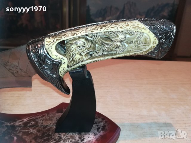 изящен нож върху поставка 30х15х10см 1411201856, снимка 13 - Колекции - 30788283