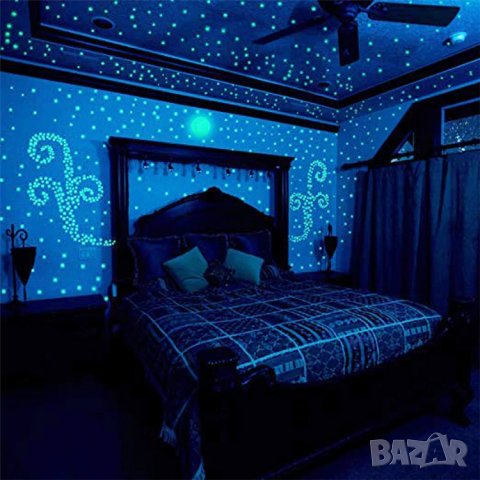 ✨ 50 броя светещи ярко в тъмното фосфорни звезди с лепенка за залепване 🌠 , снимка 8 - Други - 24753744