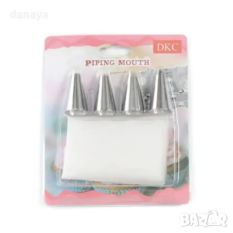 5731 Комплект сладкарски пош с накрайници, 5 части, снимка 3 - Други - 49195806