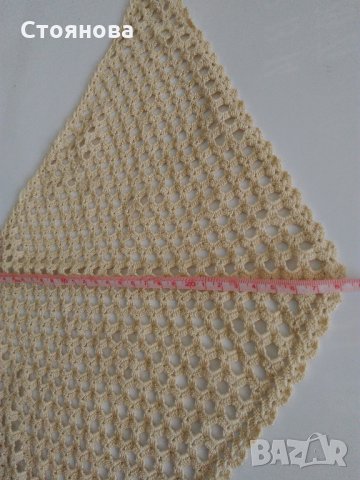 Ръчно плетени покривка за маса и комплект карета, снимка 12 - Антикварни и старинни предмети - 33888273