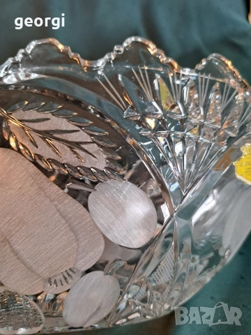 немска кристална фруктиера от оловен кристал , снимка 10 - Аксесоари за кухня - 54166156