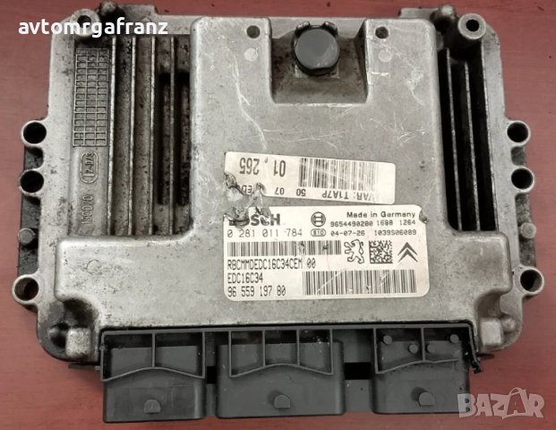 0281011784 КОМПЮТРЪ ЗА ДВИГАТЕЛ НА PEUGEOT 206 1,4HDI