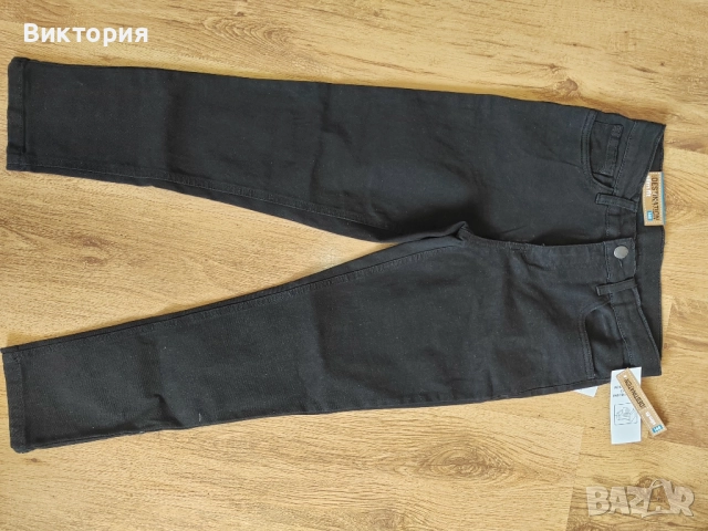 нови черни дънки 146 размер, снимка 2 - Детски панталони и дънки - 51889583