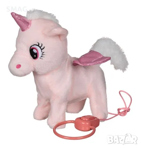 Розов механичен еднорог със светлинен звук и движение S_1217361