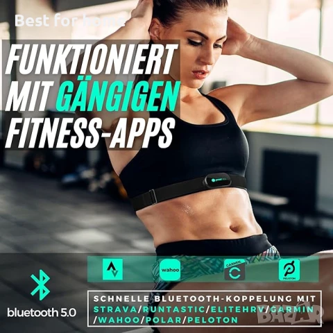 Powr Labs Bluetooth пулсомер с колан за гърди, снимка 2 - Уреди за диагностика - 50583063